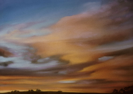Fine Art Pastel ~ Sally Phillips ~ Kilauea Sunset