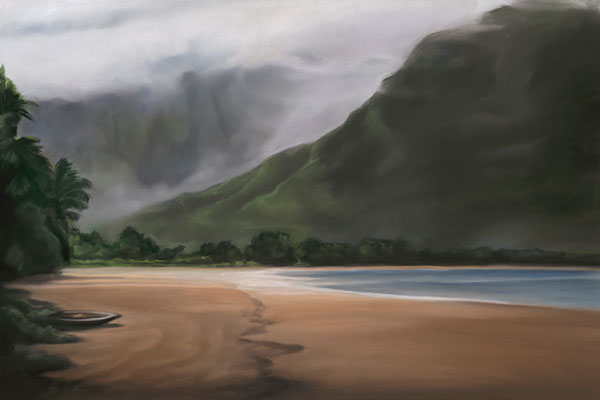 Fine Art Pastel ~ Sally Phillips ~ Hanalei Bay Early Morning